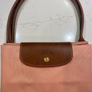 Large Le Pliage Shoulder Tote in Pinky Color